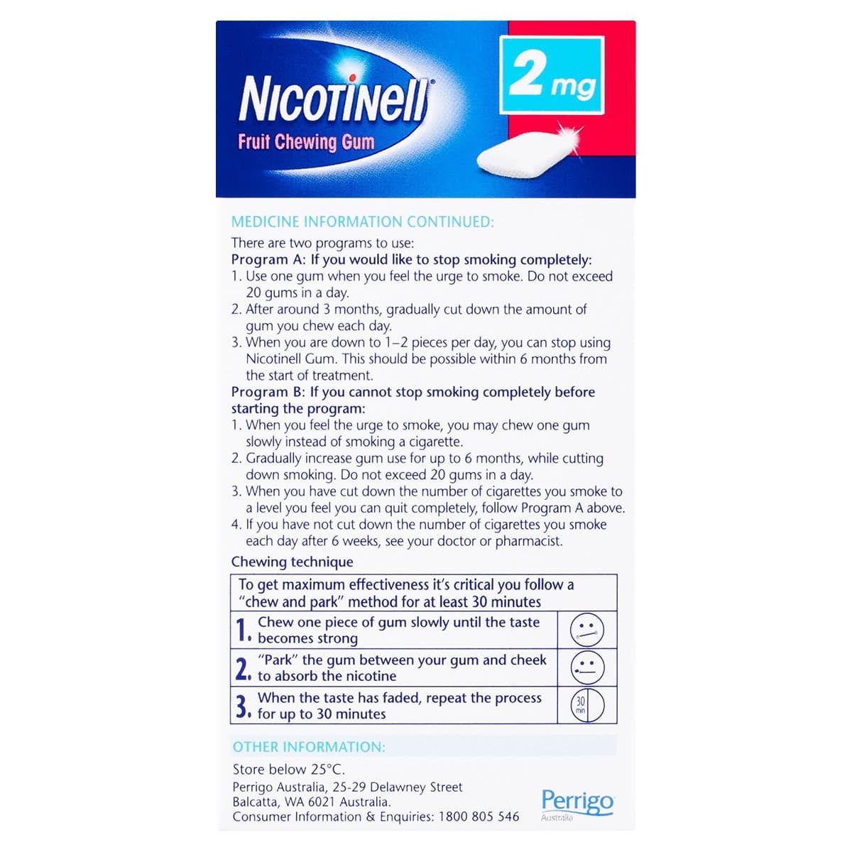 Thumbnail Nicotinell Chewing Gum Fruit 2Mg 96 Pieces