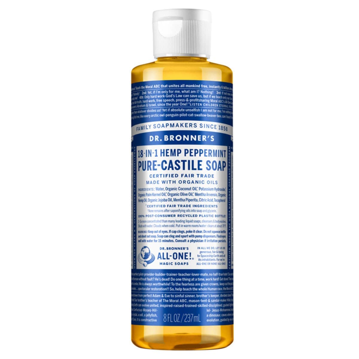 Thumbnail Dr Bronners Pure Castile Liquid Soap Peppermint 237Ml