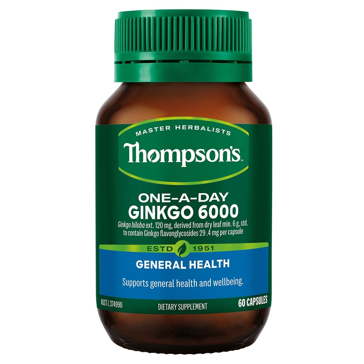 Thompsons One A Day Ginkgo 6000Mg 60 Capsules