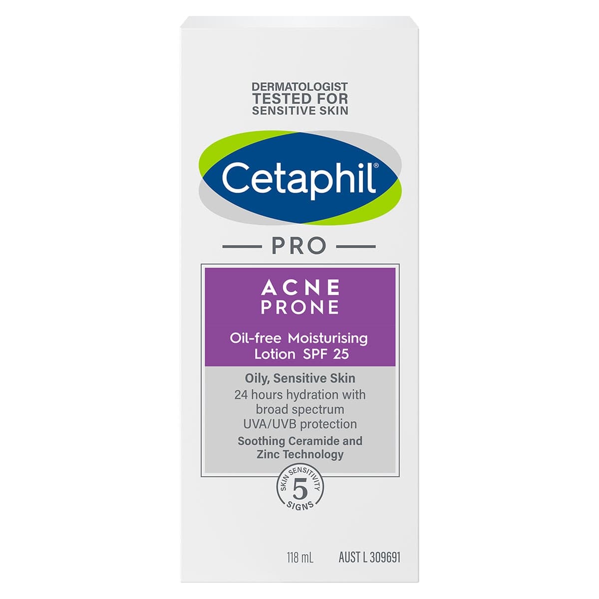 Cetaphil Pro Acne Prone Oil Free Moisturising Lotion Spf25 118Ml