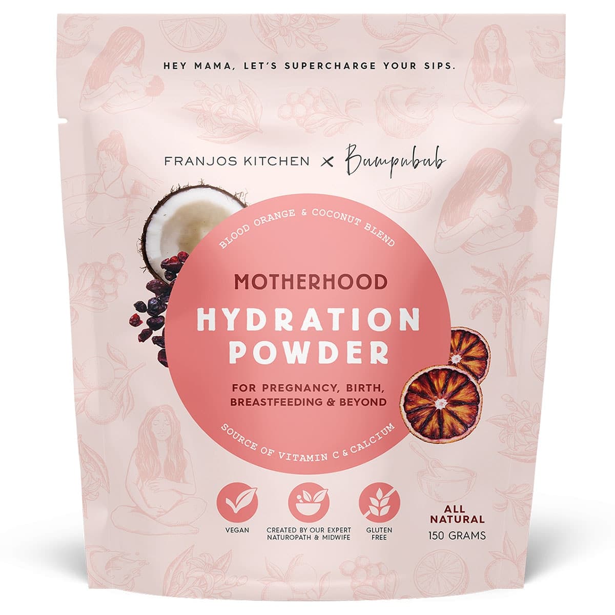 Franjos Kitchen Motherhood Hydration Powder Blood Orange 150G