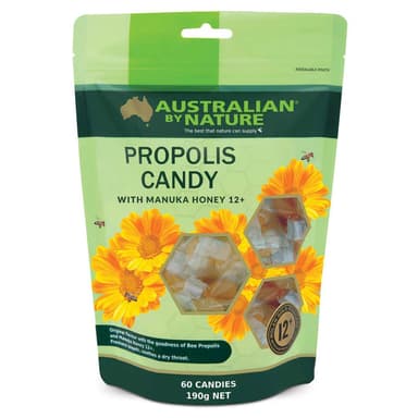 Australian By Nature Propolis Candy With Manuka Honey 60 Candies