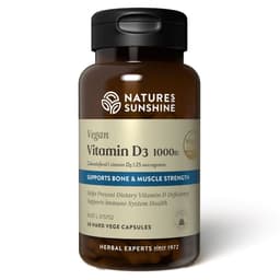 Natures Sunshine Vegan Vitamin D3 1000 Iu 60 Capsules