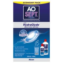 Aosept Plus Hydraglyde Economy Pack 360Ml + 90Ml