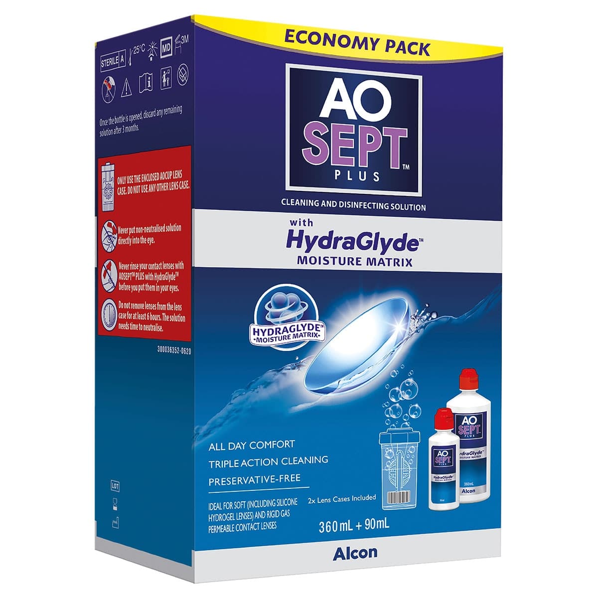 Thumbnail Aosept Plus Hydraglyde Economy Pack 360Ml + 90Ml