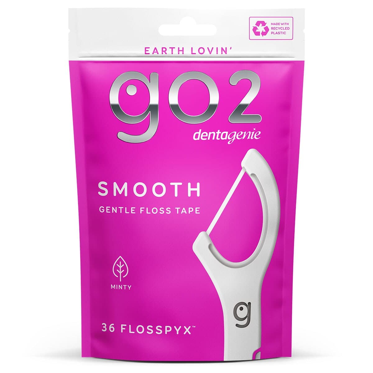 Go2 Dentagenie Smooth Flosspyx Minty 36 Pack