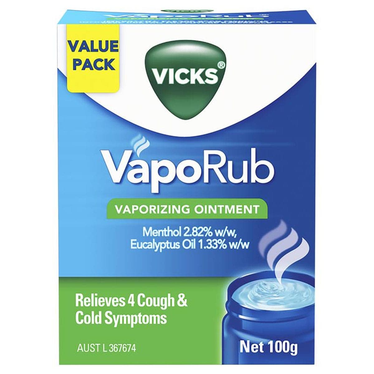 Vicks Vaporub Vaporizing Ointment 100G