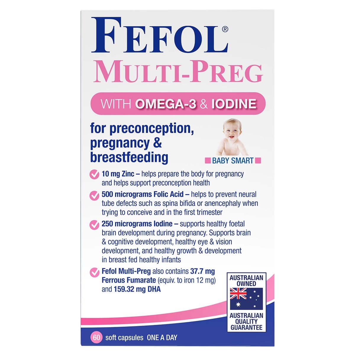 Thumbnail Fefol Multi-Preg With Omega-3 & Iodine 60 Capsules