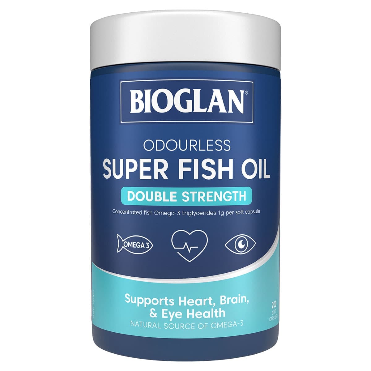 Thumbnail Bioglan Odourless Super Fish Oil Double Strength 200 Capsules