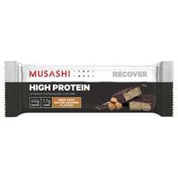 Musashi Recover High Protein Bar Dark Choc Salted Caramel 90G