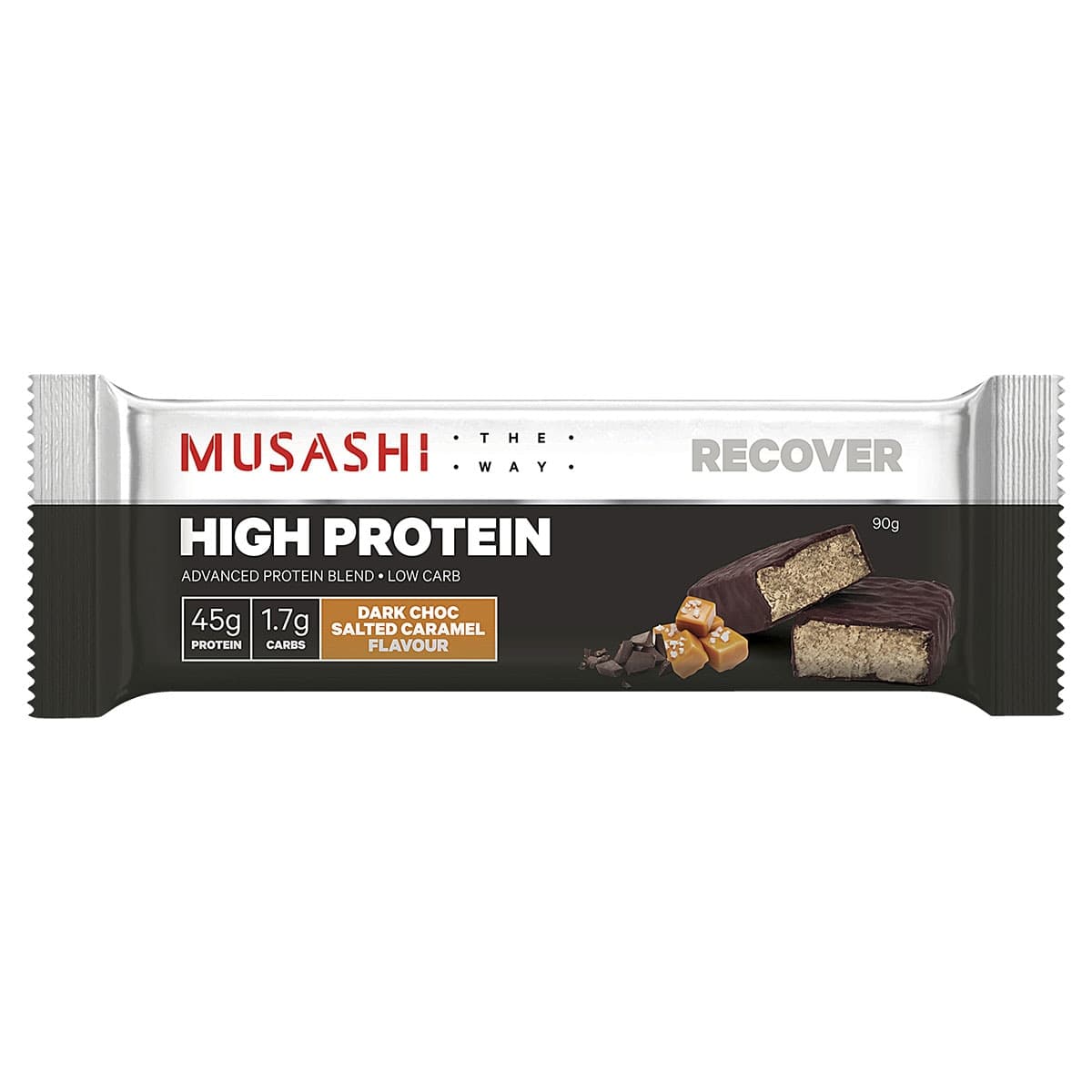 Thumbnail Musashi Recover High Protein Bar Dark Choc Salted Caramel 90G