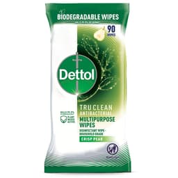 Dettol Tru Clean Antibacterial Wipes Crisp Pear 90 Pack