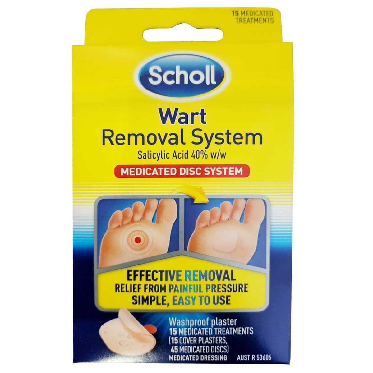 Scholl Wart Removal System Washproof 15 Pack