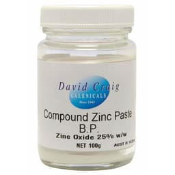 David Craig Compound Zinc Paste Zinc Oxide 25% 100G