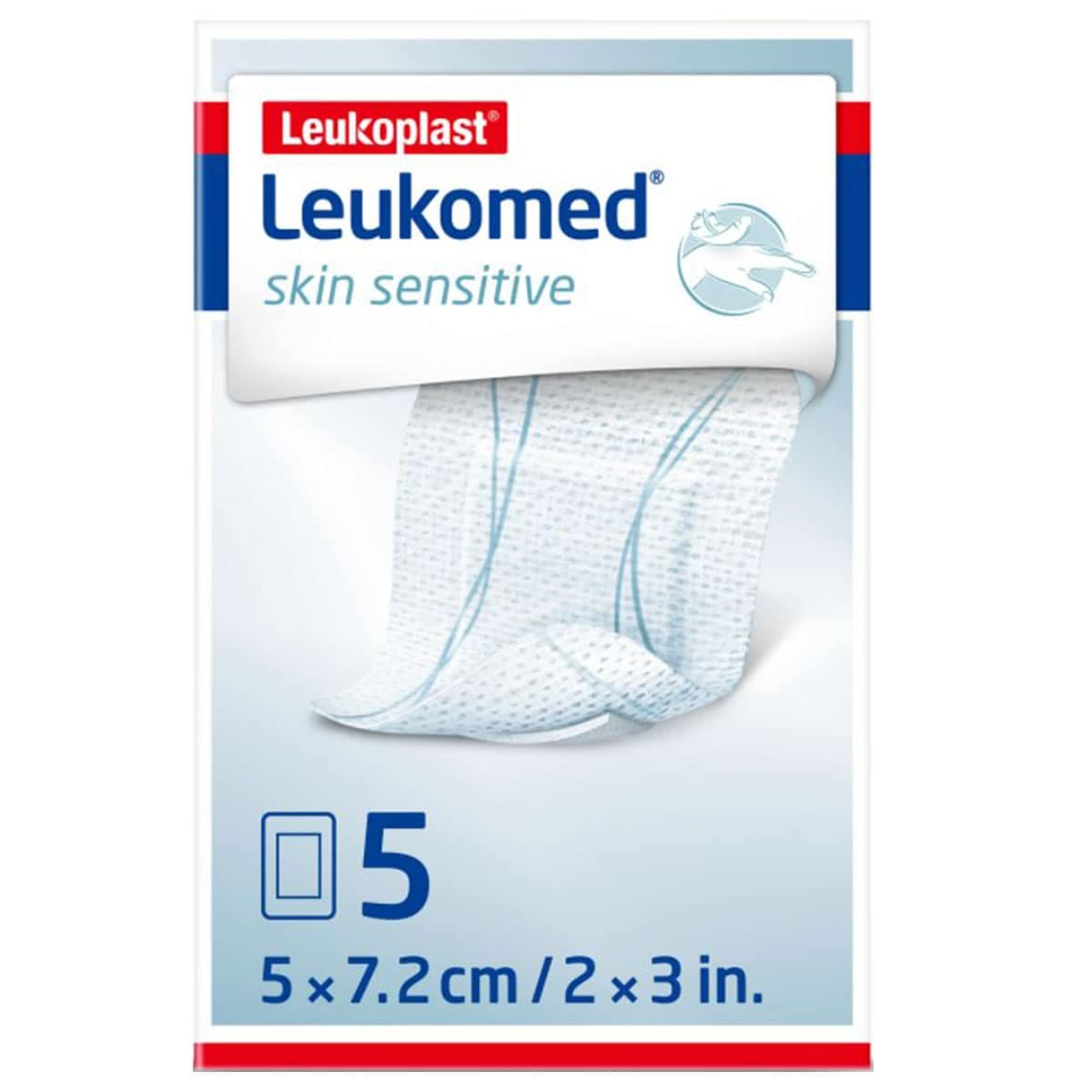 Leukoplast Leukomed Skin Sensitive Sterile 5Cm X 7.2Cm 5 Pack