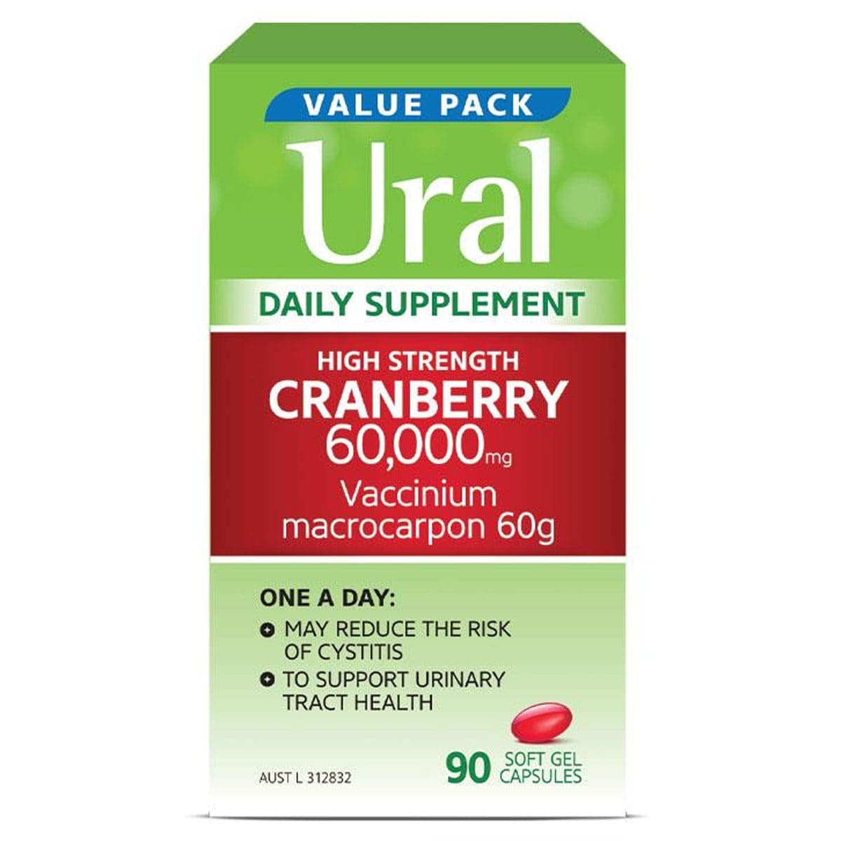 Ural High Strength Cranberry 60000Mg 90 Capsules