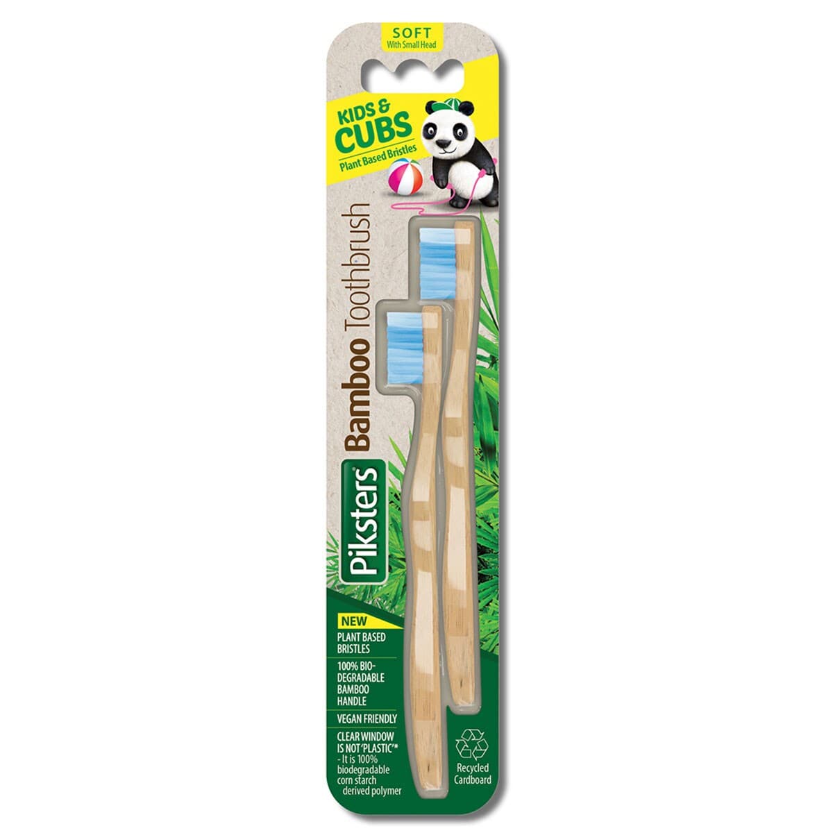 Thumbnail Piksters Bamboo Toothbrush Kids Twin Pack (Colour Selected At Random)