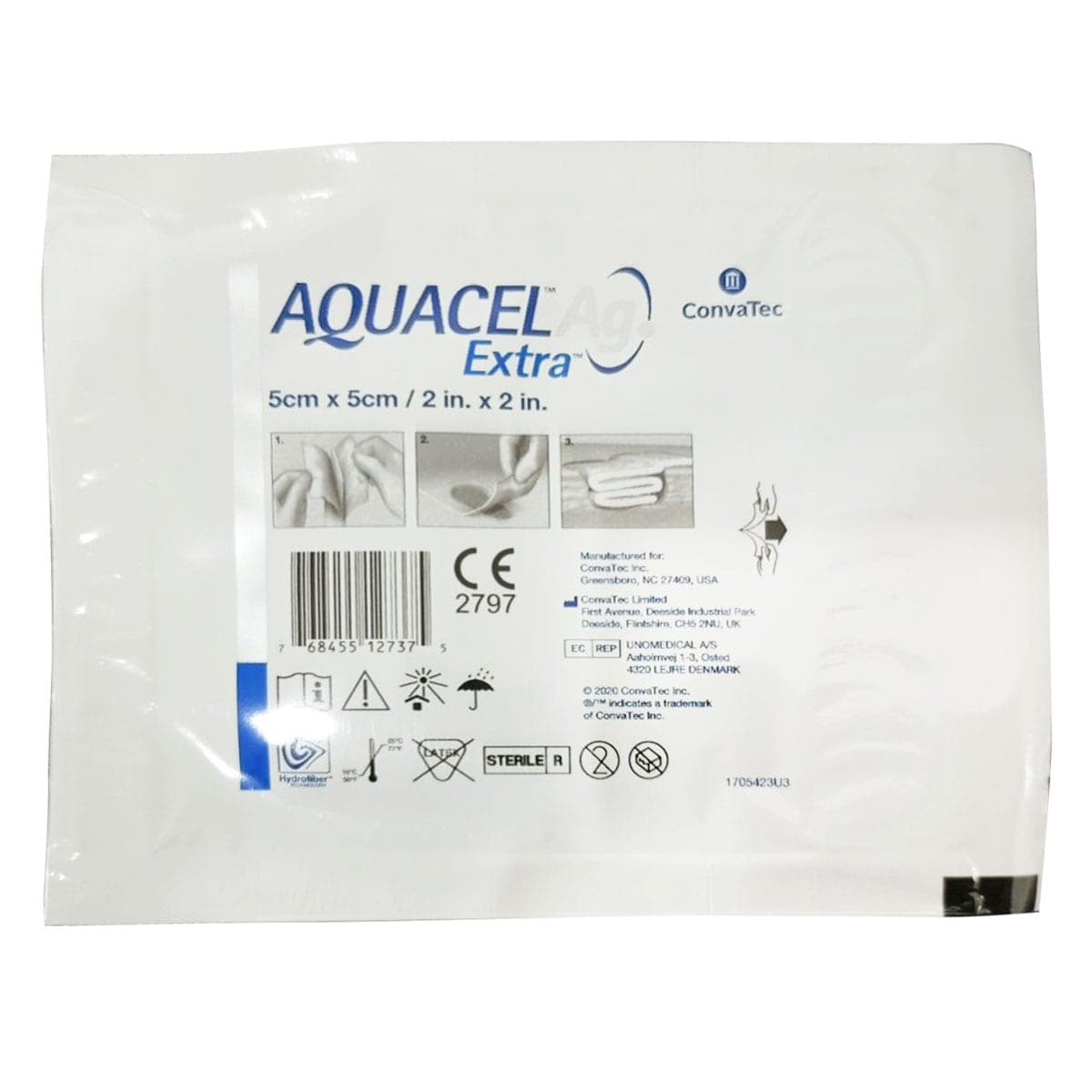 Aquacel Ag Extra Dressing 5Cm X 5Cm Single