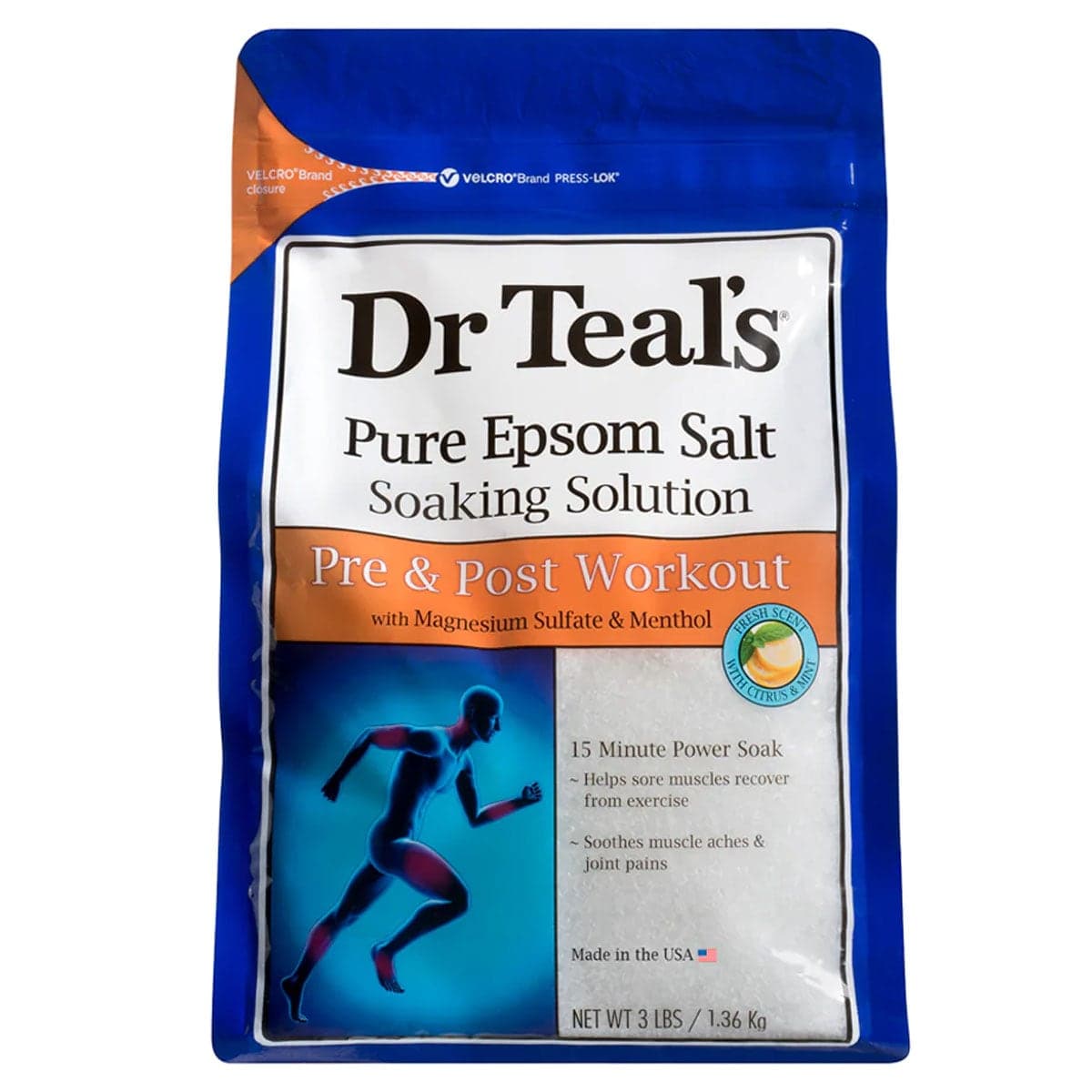 Dr Teals Epsom Salt Pre & Post Workout 1.36Kg