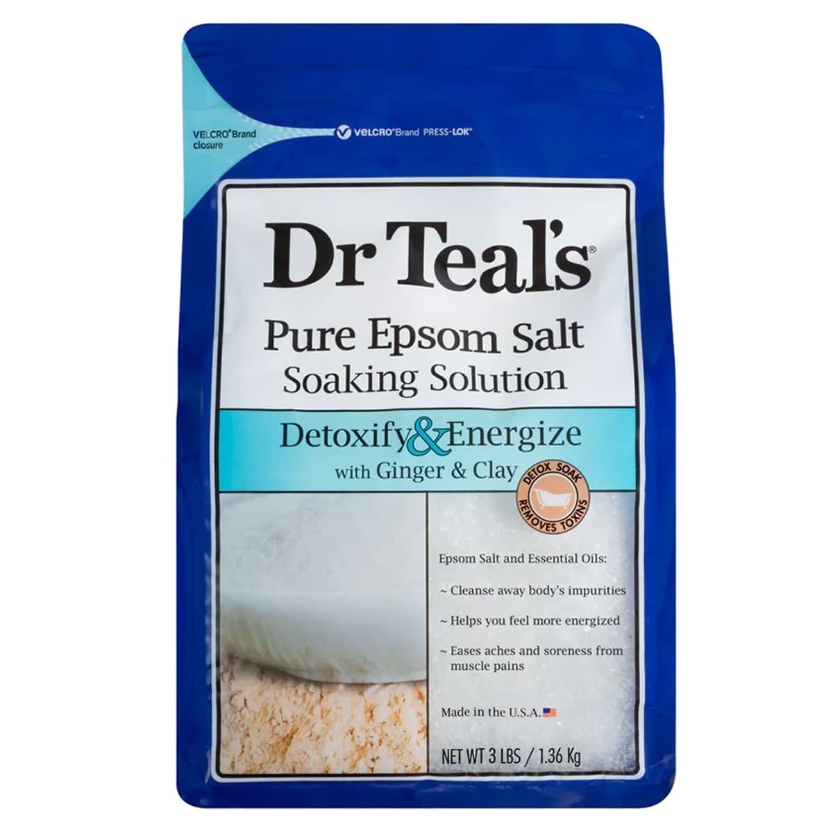 Dr Teals Epsom Salt Ginger & Clay 1.36Kg