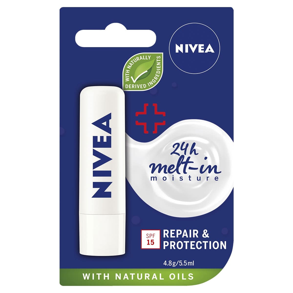 Nivea Repair & Protection Moisturising Lip Balm Spf15 4.8G