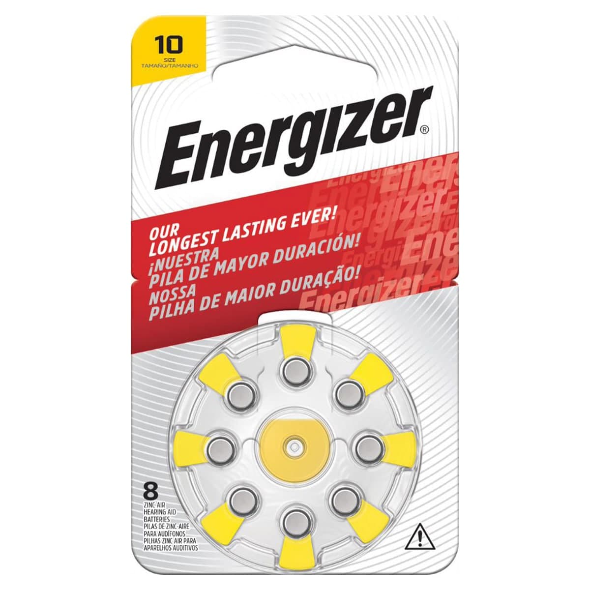 Energizer Hearing Aid Batteries Az10 8 Pack