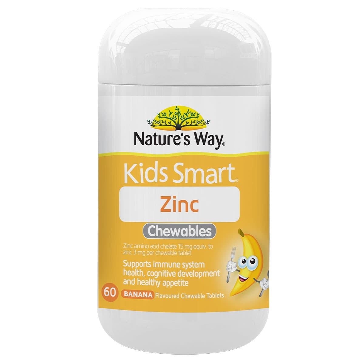 Natures Way Kids Smart High Strength Zinc 60 Chewable Tablets