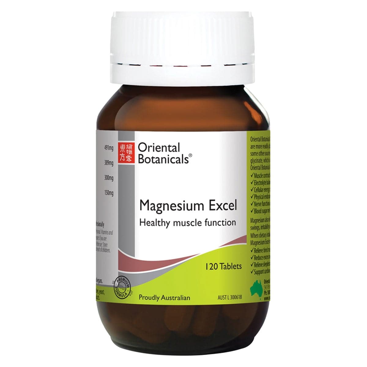 Thumbnail Oriental Botanicals Magnesium Excel 120 Tablets