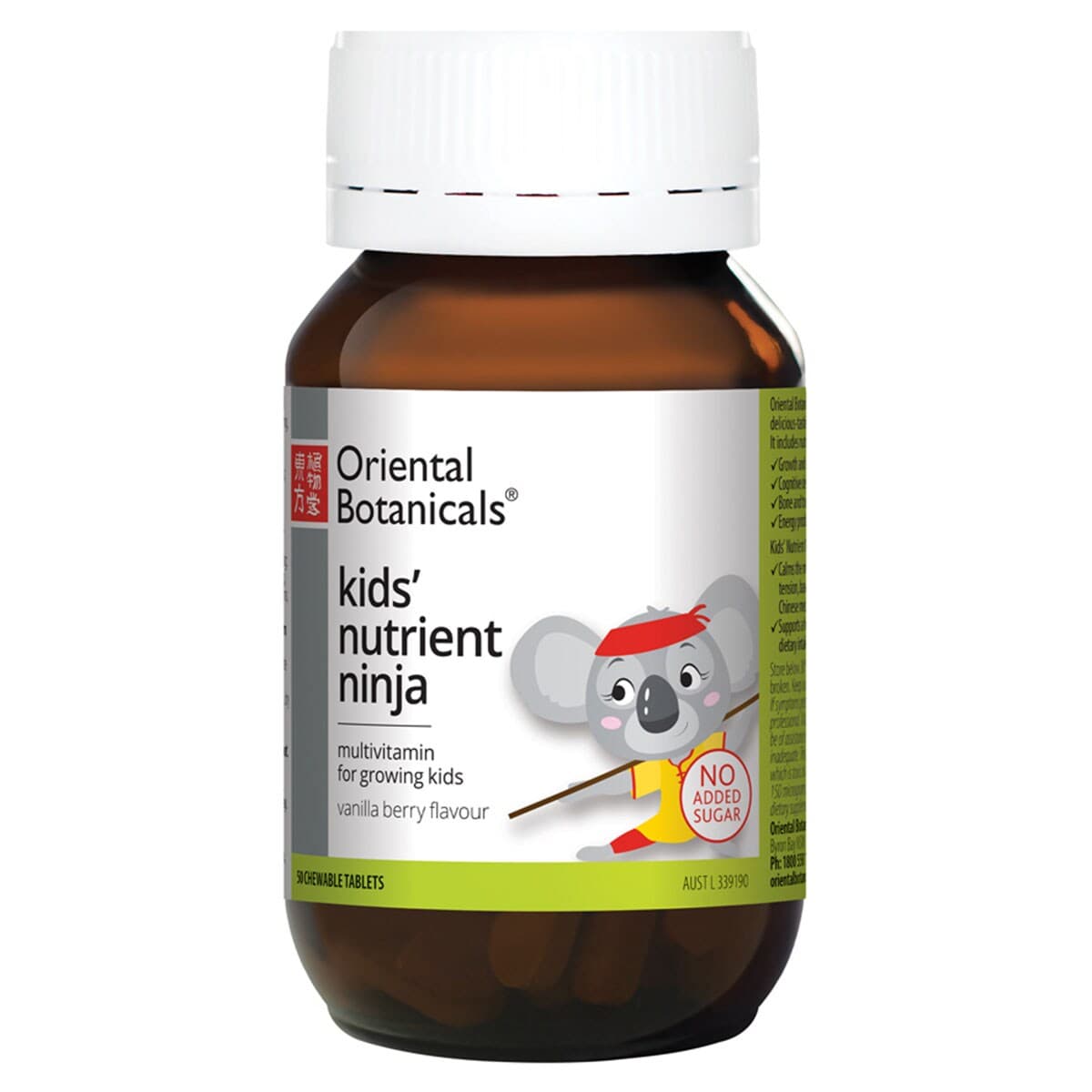 Oriental Botanicals Kids Nutrient Ninja 50 Tablets