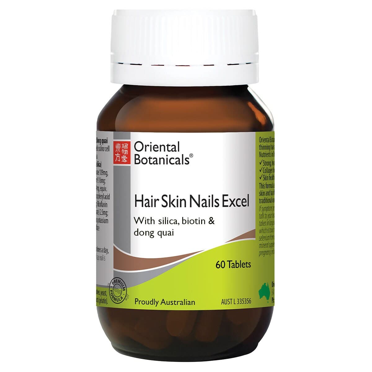 Thumbnail Oriental Botanicals Hair Skin Nails Excel 60 Tablets