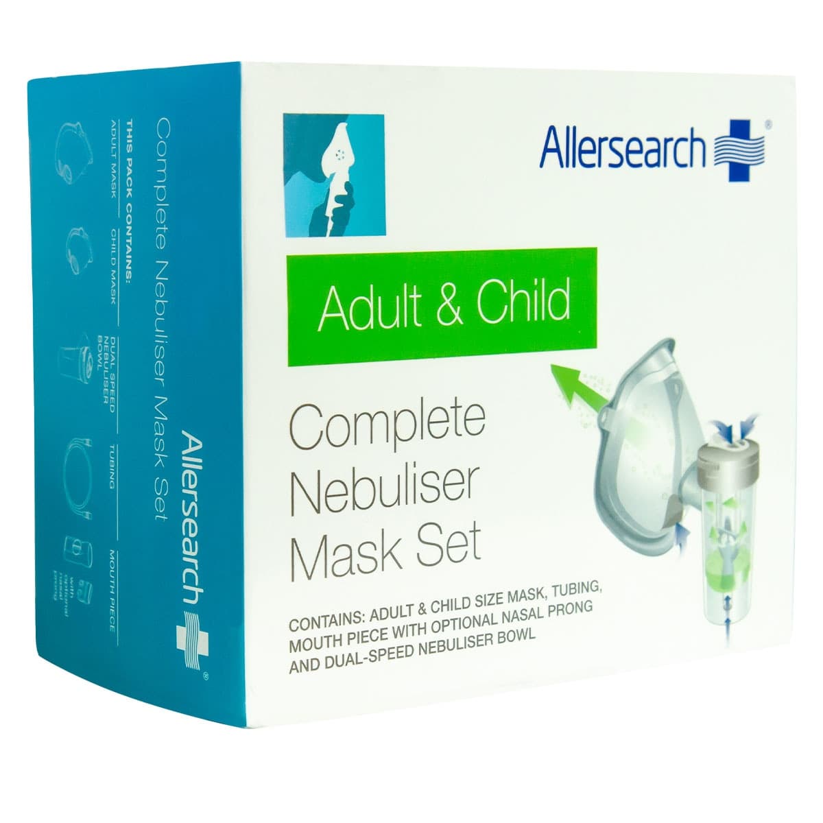 Thumbnail Allersearch Complete Nebuliser Mask Set