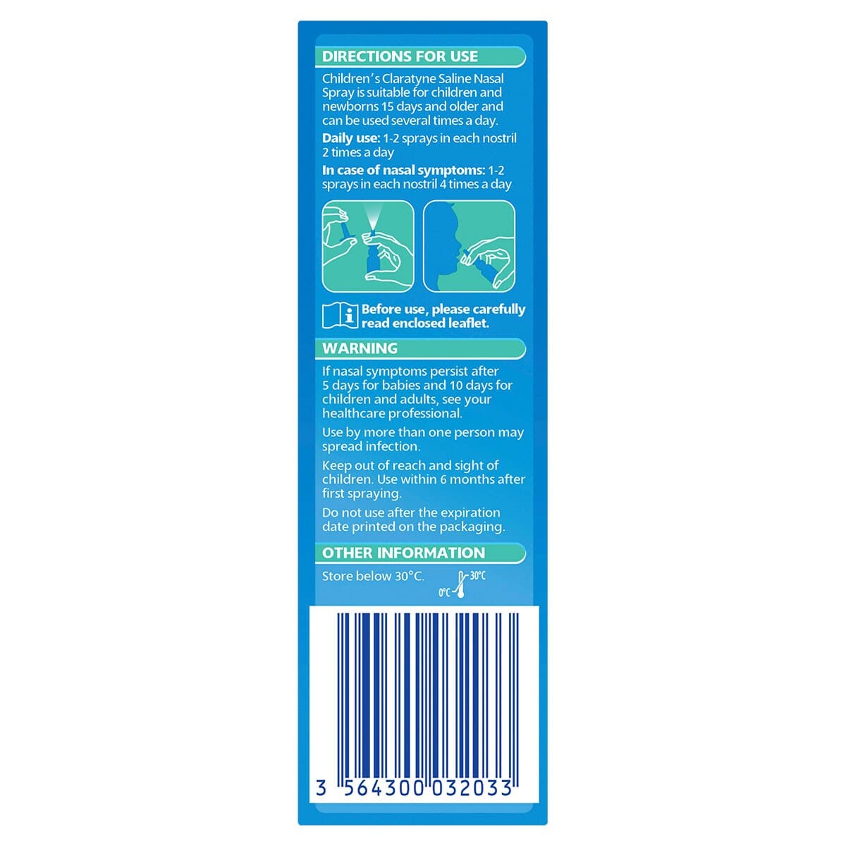 Thumbnail Claratyne Childrens Saline Nasal Spray 20Ml