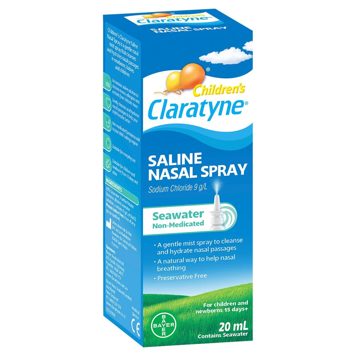 Thumbnail Claratyne Childrens Saline Nasal Spray 20Ml