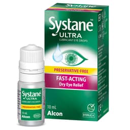 Systane Ultra Lubricant Eye Drops Fast Acting Preservative Free 10Ml