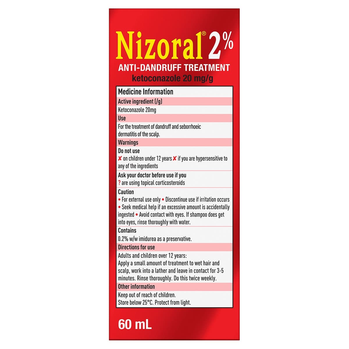 Thumbnail Nizoral Anti-Dandruff Treatment Shampoo 2% 60ml