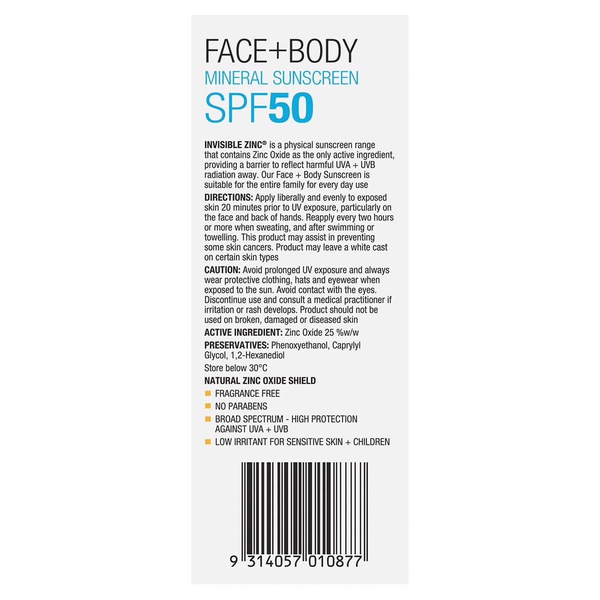 Thumbnail Invisible Zinc Sunscreen Face & Body Spf50+ 75G