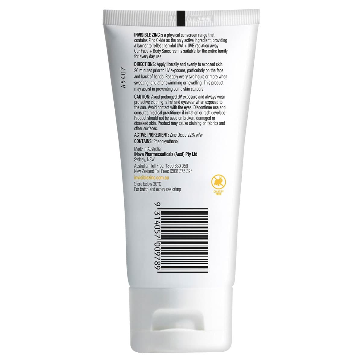 Thumbnail Invisible Zinc Sunscreen Face & Body Spf50+ 150G