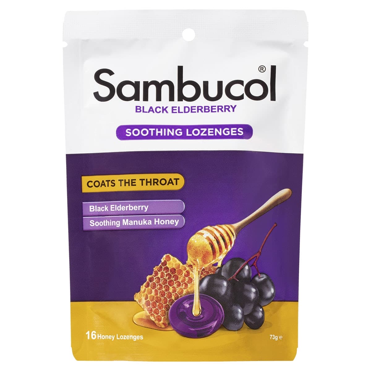 Sambucol Soothing Relief Throat Lozenges 16 Pack