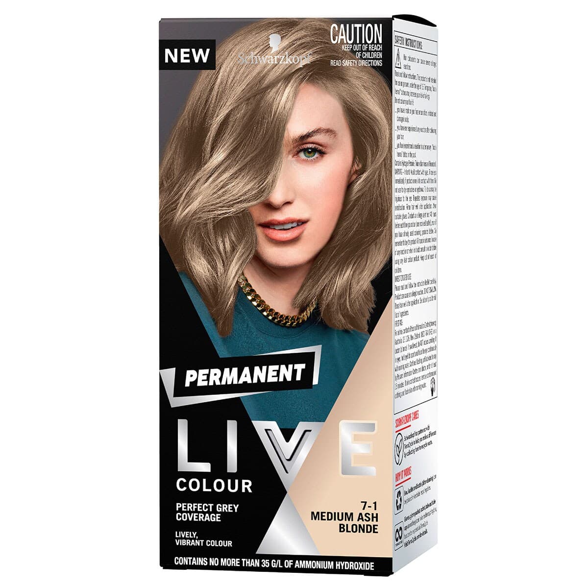 Schwarzkopf Live Colour Permanent Baseline 7.1 Medium Ash Blonde