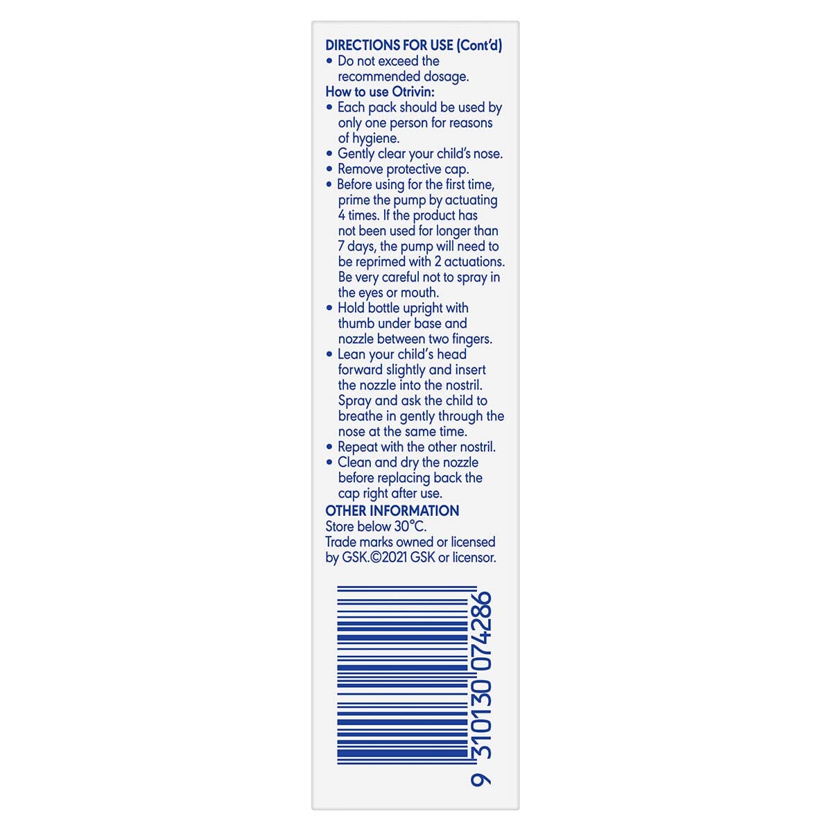 Thumbnail Otrivin Junior Nasal Spray Measured Dose 10ml