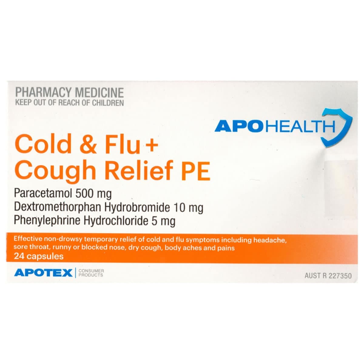 APOHEALTH Cold & Flu + Cough Relief PE 24 Capsules