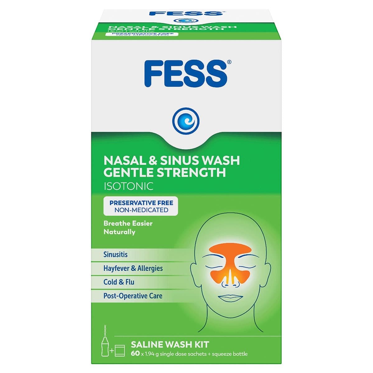 Fess Nasal & Sinus Wash Gentle Strength Kit