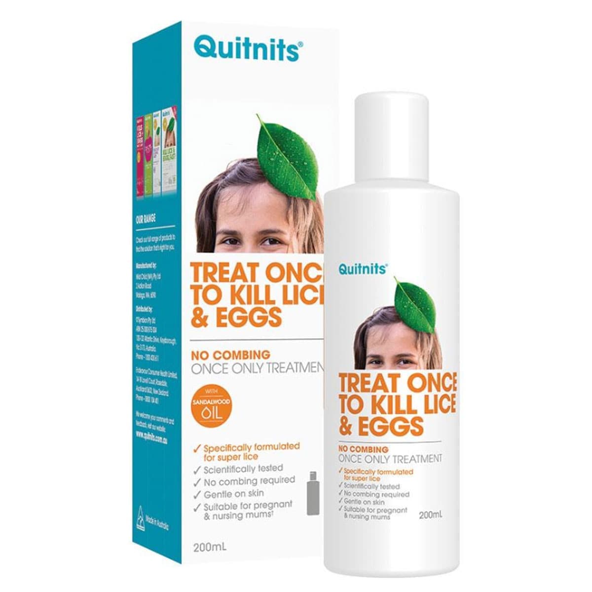 Quitnits Once Only Head Lice Treatment 200Ml