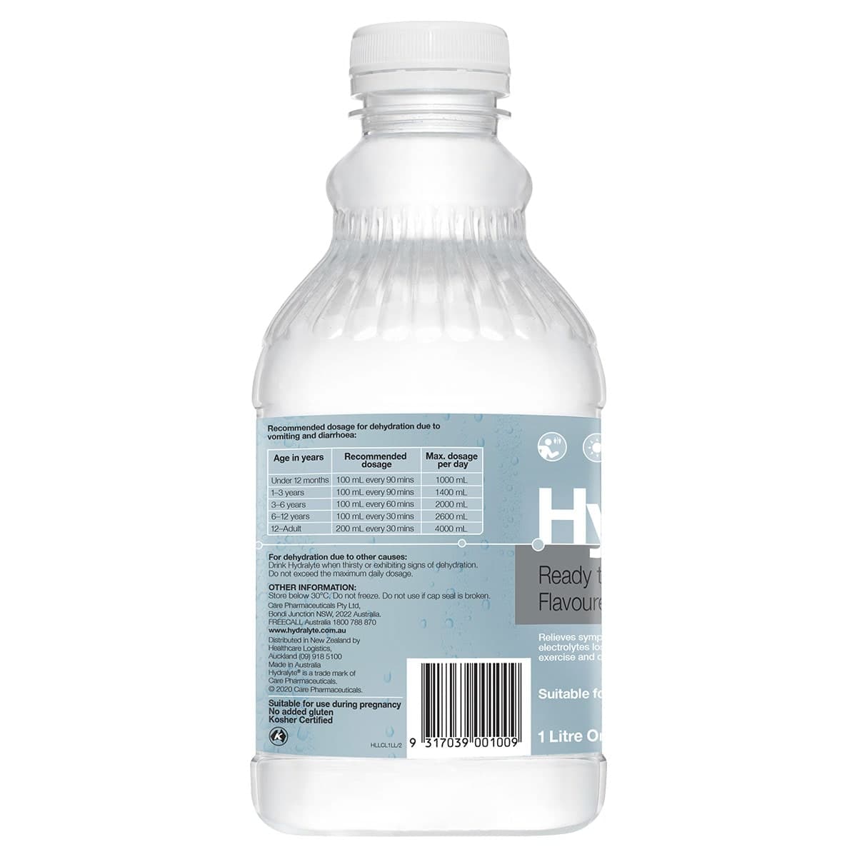 Thumbnail Hydralyte Ready To Use Electrolyte Solution Colour Free Lemonade 1 Litre