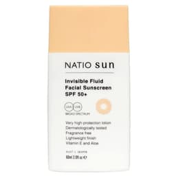 Natio Sun Invisible Fluid Facial Sunscreen Spf50 60Ml