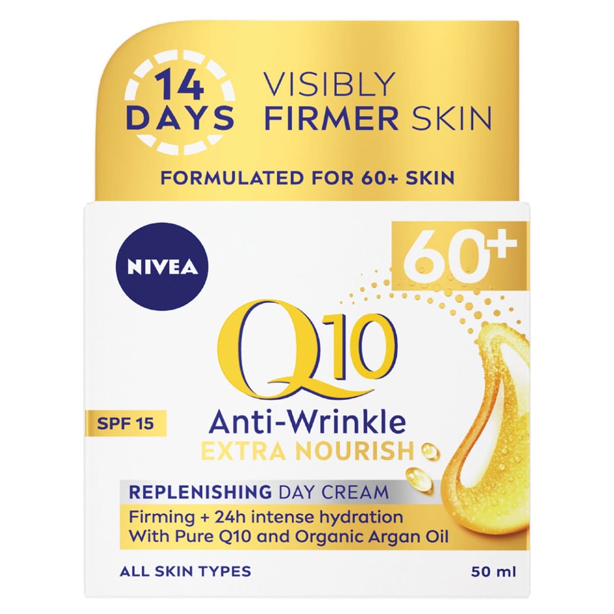 Thumbnail Nivea Q10 Anti-Wrinkle + Replenishing Mature Day Cream Spf15 50Ml