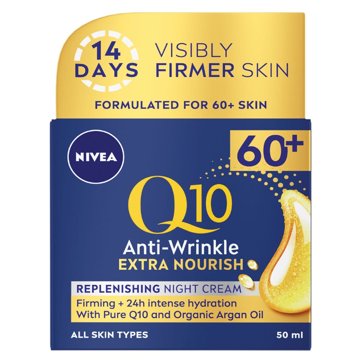 Nivea Q10 Anti-Wrinkle + Replenishing Mature Night Cream 50Ml