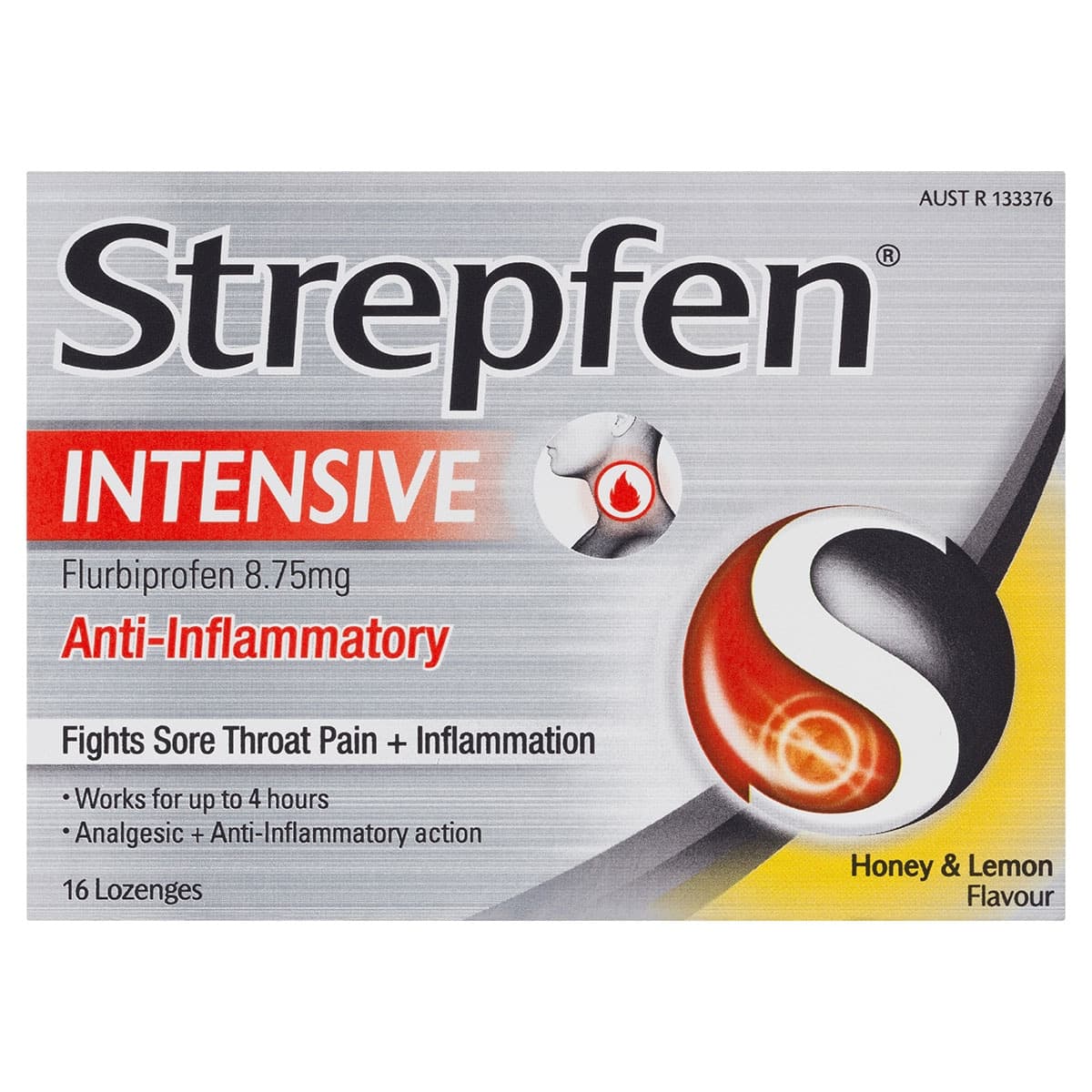 Strepfen Intensive Lozenges With Anti-Inflammatory Action Honey & Lemon 16 Pack