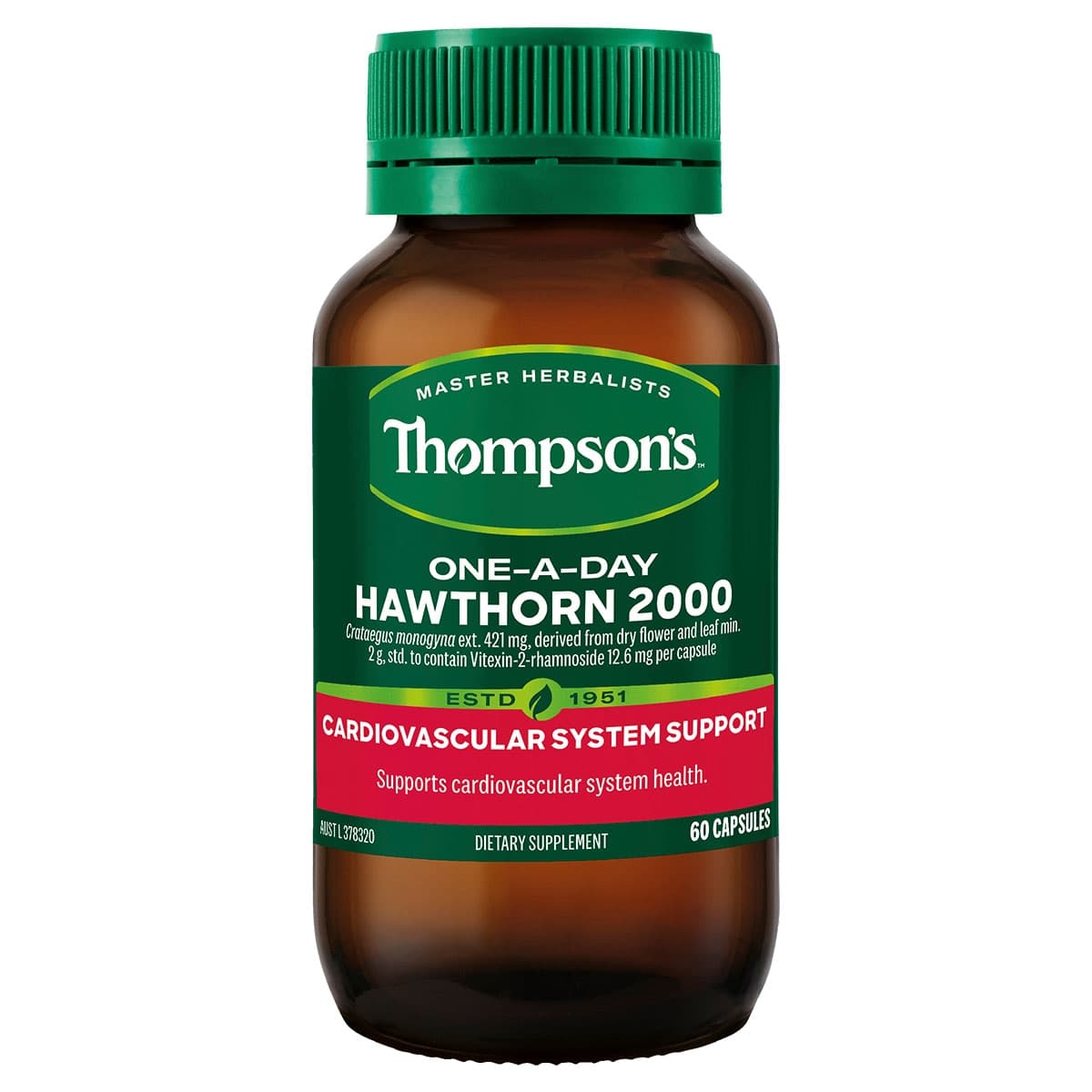 Thompsons One A Day Hawthorn 2000Mg 60 Capsules