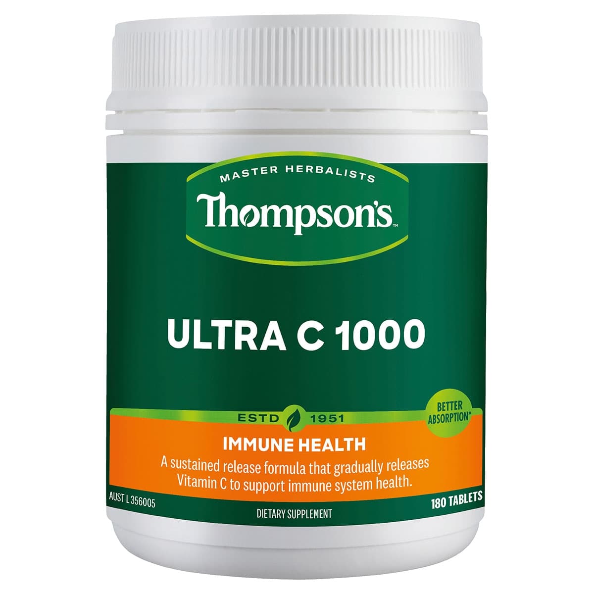 Thompsons Ultra C 1000Mg 180 Tablets